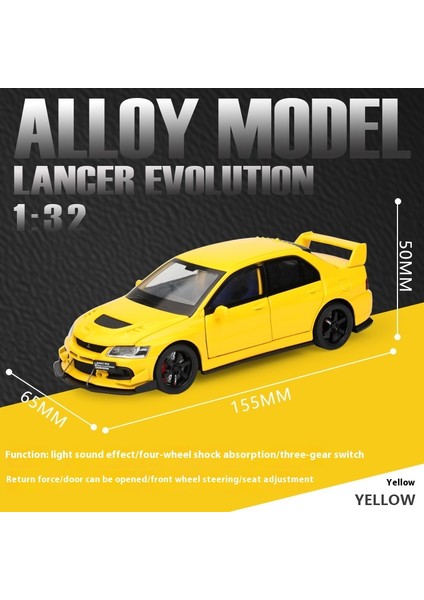 Jdm 1:32 Mitsubishi Lancer Evolution Dokuzuncu Süper Yarış Metal Alaşım Pres Döküm Model Araç Açık Koleksiyon Hobi Butik Hediye Çocuk (Yurt Dışından)