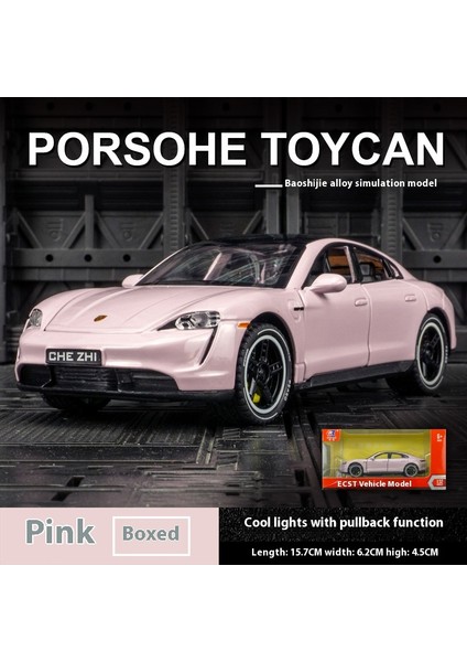 1:32 Porsche Taycan Alaşım Metal Döküm Model Simülasyon Ses ve Işık Oyuncak Araba Merkezi Kontrol Süsleme Trendy Dekorasyon Hediye (Yurt Dışından)
