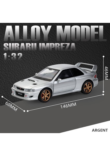 1:32 Jdm Suu Impreza Stı Wrx Alaşım Model Araba Oyuncak Döküm Metal Döküm Ses ve Işık Oyuncak Arabalar Çocuklar Için Araç (Yurt Dışından)
