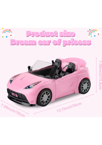 Spor Araba Modeli - 11 5 Inç Bebek Aksesuarlarına Uygun - Emniyet Kemeri ve Rulo ile Prenses Bebek Spor Araba Modeli (Yurt Dışından) modelleri