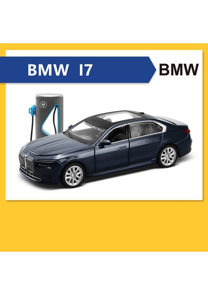 1/32 Bmw I7 Alaşım Araba Modeli Döküm Metal Yeni Enerji Araçları Araba Modeli Simülasyon Ses ve Işık Koleksiyonu Çocuk Oyuncak Hediye (Yurt Dışından)
