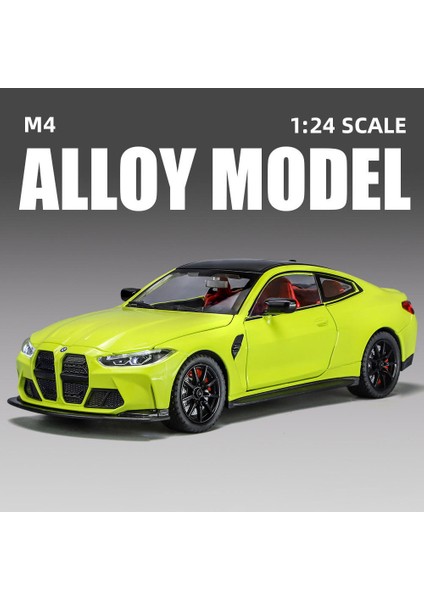 1:24 Bmw M4 Im Alaşım Minyatür Araba Döküm Metal Ölçekli Araba Modeli Ses ve Işık Simülasyon Koleksiyonu Çocuk Oyuncağı Araç Hediye (Yurt Dışından)