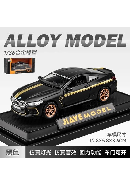 1:36 Bmw M8 Spor Araba Yüksek Simülasyon Diecast Metal Alaşım Model Araba Ses Işık Geri Çekin Koleksiyonu Çocuklar Oyuncak Hediyeler (Yurt Dışından)