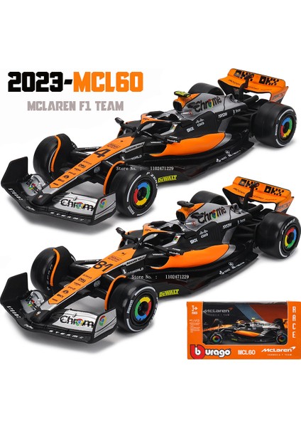 Bburago 1:43 Yeni 2023 Mclaren F1 Takımı MCL60 4 # Lando Norris # Oscar Piastri Formula 1 Alaşım Süper Oyuncak Döküm Araba Modeli (Yurt Dışından) modelleri