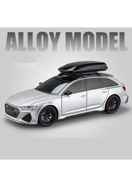 1/24 Audi Rs6 Alaşım Avant Station Wagon Araba Modeli Dietoy Metal Oyuncak Parça Spor Araba Modeli Simülasyon Ses ve Işık Çocuklar Hediye (Yurt Dışından)