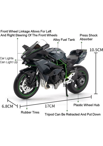 1:12 Kawasaki H2R Bwm S1000RR Alaşım Motosiklet Oyuncakları Döküm Minyatür Araba Ön Tekerlek Direksiyon Motosiklet Çocuk Noel Hediyesi (Yurt Dışından) modelleri