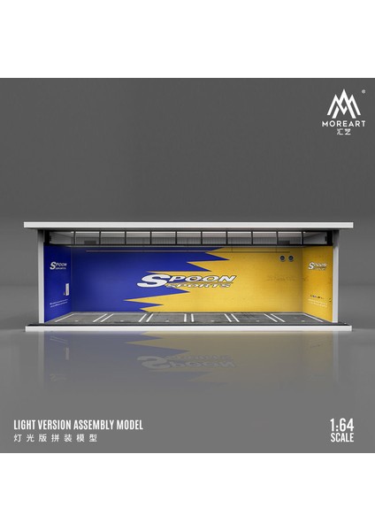 Timemicro + Morart 1:64 Ölçekli Diorama Araba Garaj Modeli Montaj LED Aydınlatma Otopark Zemin Ekran Sahne Modeli (Yurt Dışından)