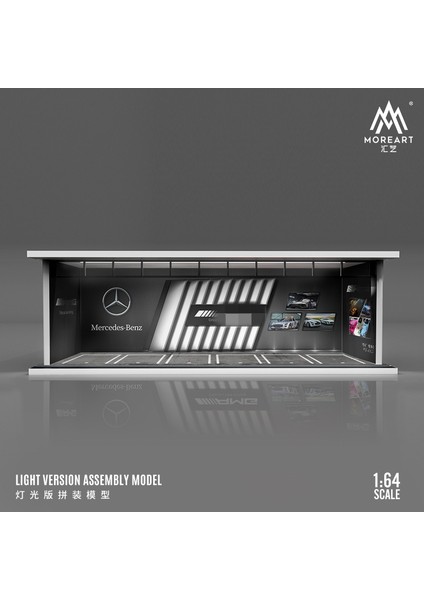 Timemicro + Morart 1:64 Ölçekli Diorama Araba Garaj Modeli Montaj LED Aydınlatma Otopark Zemin Ekran Sahne Modeli (Yurt Dışından) modelleri