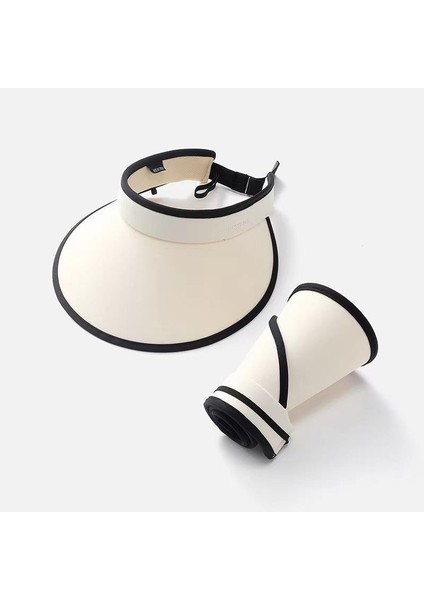 Yeni Yaz Güneş Şapkası Kadın Anti-Ultraviyole Uv Içi Boş Üst Güneş Şapkası Seyahat Gezi Açık Büyük Ağız Güneş Şapkası (Yurt Dışından)