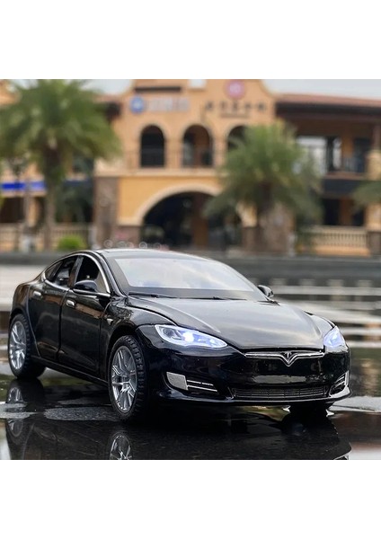 Döküm 1:32 Tesla Model S Alaşım Araba Modeli Metal Oyuncak Araçlar Çocuklar Için Ses Işığı Koleksiyonu Mini Araba Oyuncak Çocuk Hediye (Yurt Dışından)