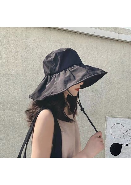 Batı Kovboy Şapka Balıkçı Şapka Japon Ipli Erkek ve Kadın Yaz Güneşlik Güneş Kremi Açık Yürüyüş Dağcılık Balıkçılık Şapka (Yurt Dışından)