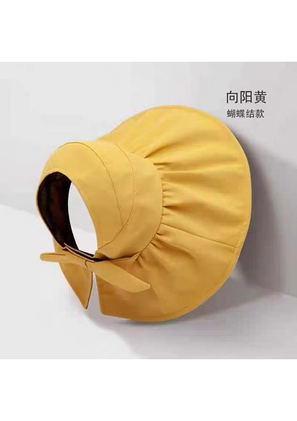 Yeni Yaz Güneş Şapkası Kadın Anti-Ultraviyole Uv Içi Boş Üst Güneş Şapkası Seyahat Gezi Açık Büyük Ağız Güneş Şapkası (Yurt Dışından)