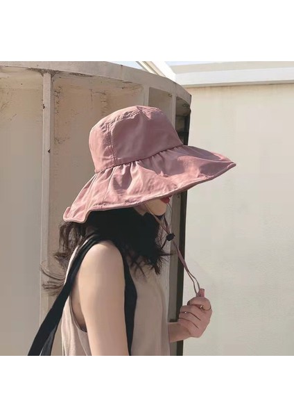 Batı Kovboy Şapka Balıkçı Şapka Japon Ipli Erkek ve Kadın Yaz Güneşlik Güneş Kremi Açık Yürüyüş Dağcılık Balıkçılık Şapka (Yurt Dışından)