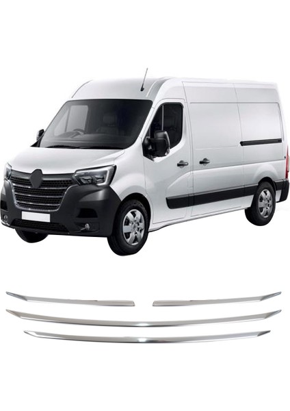 Renault Master Uyumlu 2021 ve Üzeri Krom Ön Panjur 4 Parça Paslanmaz Çelik fiyatları