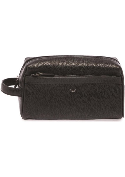 S1PC00021496-A41 Deri Unisex Portföy Çantası - Siyah