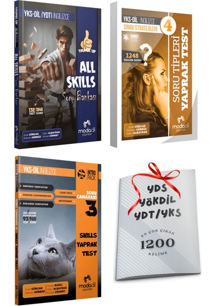 Yks Ydt Yksdil Modadil All Skills Soru Bankası + 2li Soru Tipleri Yaprak Test Seti 3lü Set + 1200 Kl