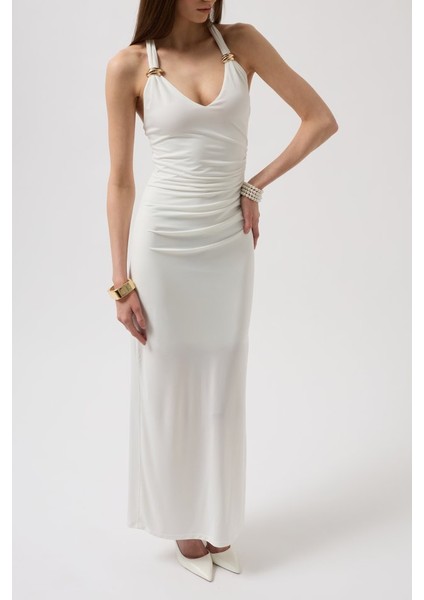 Aksesuar Detay Maxi Elbise modelleri