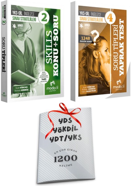 Yks Ydt Modadil Soru Tipleri Skills Konu Anlatımlı Soru Bankası + Yaprak Test 2li Set 1200 Kelime Hd