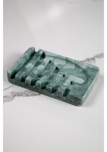 Mermer Desenli Banyo Mutfak Tuvalet Beton Katı Sabunluk Su Giderli 8X13 cm fiyatları