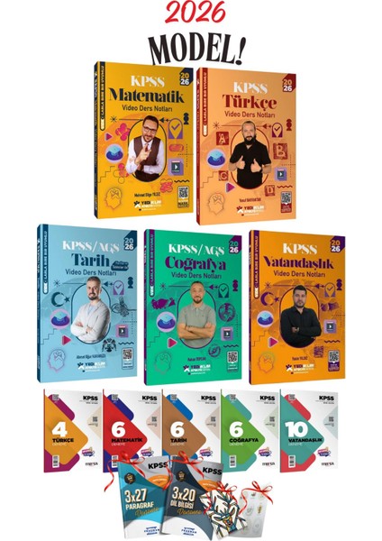2026 Kpss Gygk Yediiklim Atölye Serisi 5li Video Ders Notları Seti + Branş Denemeleri Hediyeli Set