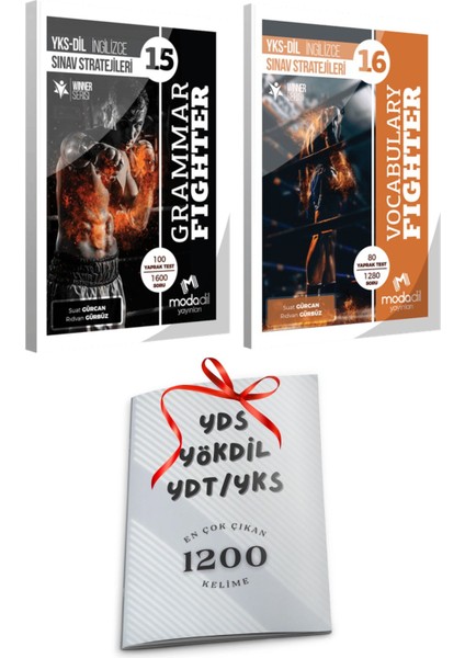 Yks Ydt Modadil Grammar Fighter ve Volabulary Fighter Yaprak Test 2li Set 1200 Kelime Hediye Yksdil