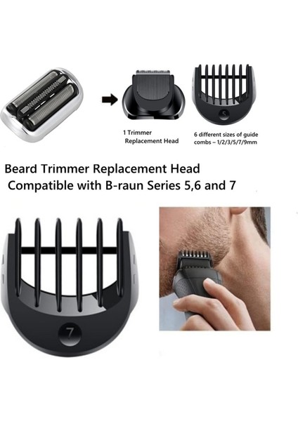 Braun BT567 Serisi 5, 6, 7 Elektrikli Tıraş Makineleri 5018S, 5020S, 6075CC, 7071CC, 7075CC Için Sakal Kesme Başlığı (Yurt Dışından) fırsatları