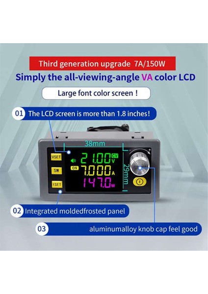 SK150 Ayarlanabilir Dc Regüle Güç KAYNAĞI+K485X Modülü Sabit Voltaj Sabit Akım 7A 150W Adım Aşağı Modülü (Yurt Dışından) fiyatları