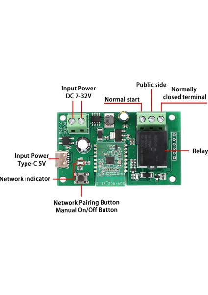 Ewelink Akıllı DC/7-32V Dıy Tek Kanal Bluetooth Wıfı Inçlemeli Kendinden Kilitli Kablosuz Akıllı Ev Röle Anahtar Modülü (Yurt Dışından) fiyatları