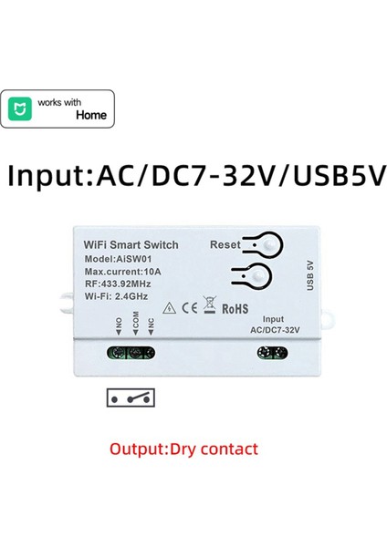 Xiaomi Home App Wifi Akıllı Anahtar Dıy Zamanlayıcı 7-32V Akıllı Uzaktan Kumanda + Dönüştürücü 433 Uzaktan Ev Otomasyon Modülü Smartlife (Yurt Dışından) fırsatları
