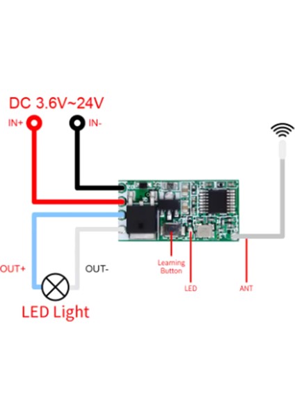 433.92MHZ Evrensel Kablosuz Dc 3.6V-24V Uzaktan Kumanda Anahtarı 1 Ch Rf Röle Alıcı LED Işık Kontrol Cihazı Dıy Kiti (Yurt Dışından)