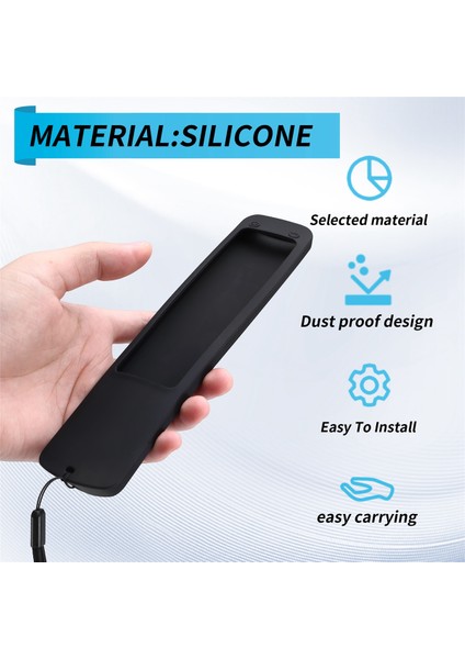 Xiaomi My RM19 Için Silikon Uzaktan Kumanda Kılıfı - Kaybolmayan Kordonlu Kaymaz, Düşmez Koruyucu Kılıf (Yurt Dışından) indirimleri