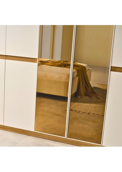 Nero Modern 6 Kapaklı Aynalı Gardırop (Dolap)