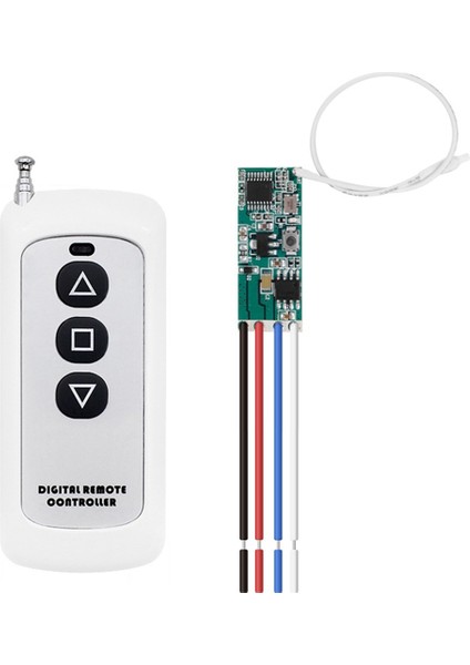 Dc 12V Motor Uzaktan Kumanda Kiti, Motor Yönü ve Durdurma Kontrolü Için Vericili 433MHZ Kablosuz Röle Modülü (Yurt Dışından)