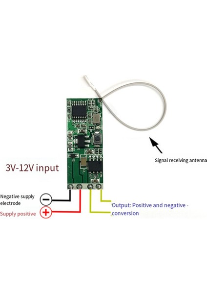 Dc 12V Motor Uzaktan Kumanda Kiti, Motor Yönü ve Durdurma Kontrolü Için Vericili 433MHZ Kablosuz Röle Modülü (Yurt Dışından) fırsatları