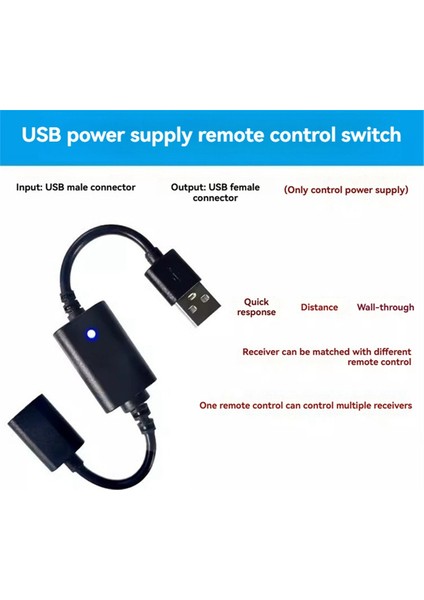 Dc 5V USB Kablosuz Rf Uzaktan Kumanda Anahtarı Güç Açık Kapalı USB LED Işık Şeridi Okuma Lambası Işık Fan Geçiş Modeli (Yurt Dışından) modelleri