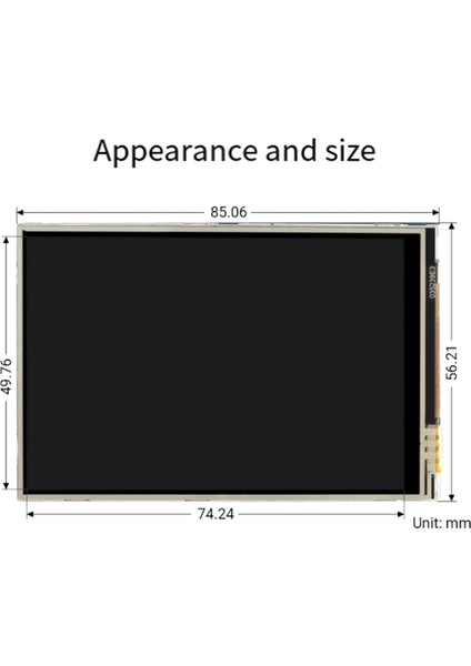Raspberry 4b Board Spı Için Dokunmatik Panelli 3,5 Inç 480X320 Tft LCD Ekran Düşük Güç Tüketimi (Yurt Dışından)
