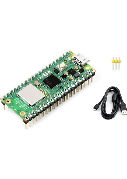 Raspberry Pi Pico 2 W Mikrodenetleyici Geliştirme Kartı RP2350 Çip Desteği Wıfı Bluetooth, Lehimli Renkli Başlık (Yurt Dışından)