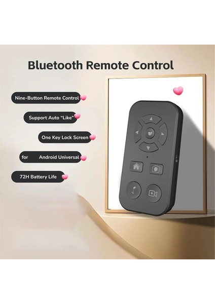 Cep Telefonu Evrensel Uzaktan Kumanda Selfie Çubuğu Bluetooth Kamera Kontrol Cihazı Siyah Için Bluetooth Akıllı Uzaktan Kumanda (Yurt Dışından)