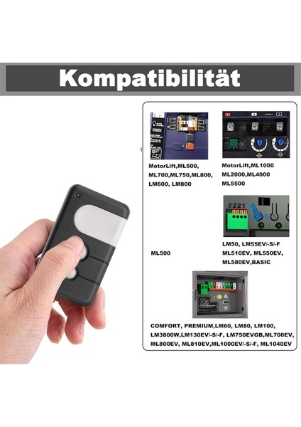 Chamberlain Motorlift Liftmaster TX4RUNI, 84335EML, 94333E, 4335EML Için 433.92MHZ Garaj Kapısı Açma Uzaktan Kumandası (Yurt Dışından)