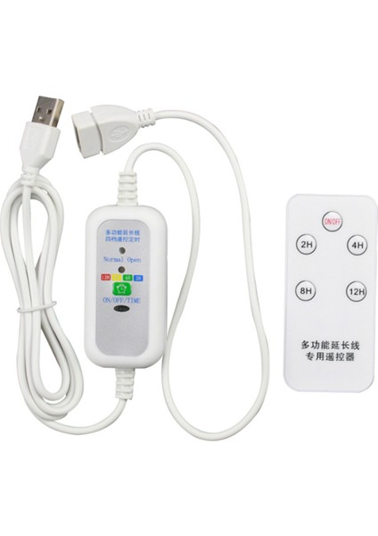 1,5 M Çok Işlevli Uzaktan Kumanda USB Uzatma Kablosu 5 V USB Fan LED Işık ile 2-12 Saat Zamanlama Fonksiyonu ile Kapalı Anahtar (Yurt Dışından)