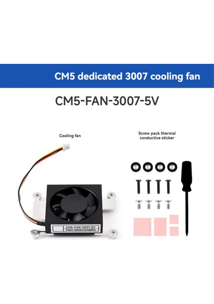 Raspberry Pi Compute Module 5 Için Cm5 Soğutma Fanı Isı Iletken Bantlı Düşük Gürültü CM5-FAN-3007-5V (Yurt Dışından)