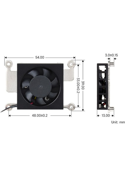 Raspberry Pi Compute Module 5 Için Cm5 Soğutma Fanı Isı Iletken Bantlı Düşük Gürültü CM5-FAN-3007-5V (Yurt Dışından)