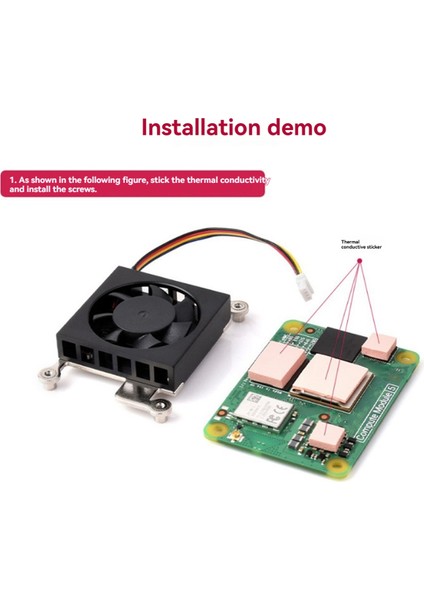 Raspberry Pi Compute Module 5 Için Cm5 Soğutma Fanı Isı Iletken Bantlı Düşük Gürültü CM5-FAN-3007-5V (Yurt Dışından)