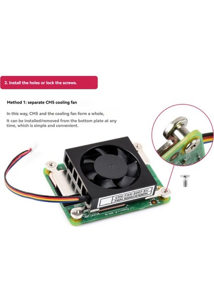 Raspberry Pi Compute Module 5 Için Cm5 Soğutma Fanı Isı Iletken Bantlı Düşük Gürültü CM5-FAN-3007-5V (Yurt Dışından)