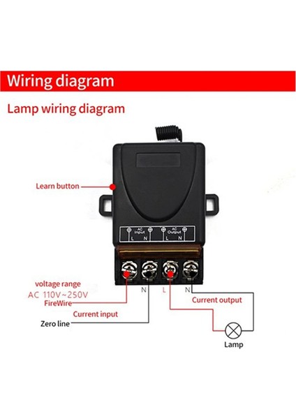 Ac 220V 30A 1ch 433MHZ Kablosuz Uzaktan Kumanda Anahtarı Rf Röle Alıcısı Açma/kapama Vericisi ile (Yurt Dışından) modelleri