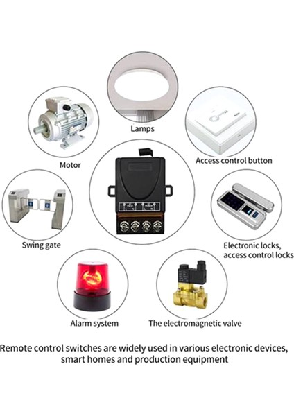 Ac 220V 30A 1ch 433MHZ Kablosuz Uzaktan Kumanda Anahtarı Rf Röle Alıcısı Açma/kapama Vericisi ile (Yurt Dışından) indirimleri