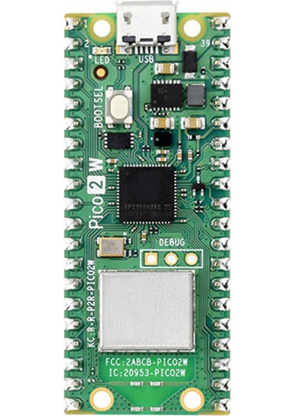 Raspberry Pi Pico 2 W Mikrodenetleyici Geliştirme Kartı RP2350 Çip Desteği Wıfı Bluetooth, Lehimli Renkli Başlık (Yurt Dışından)