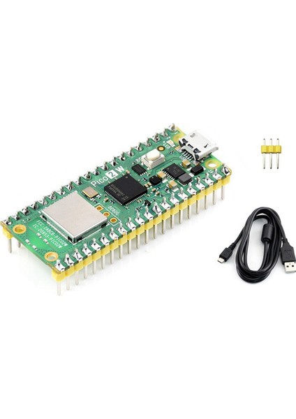 Raspberry Pi Pico 2 W Mikrodenetleyici Geliştirme Kartı RP2350 Çip Desteği Wıfı Bluetooth, Lehimli Sarı Başlık (Yurt Dışından)