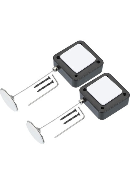 5 Ft Geri Çekilebilir Uzaktan Kumanda Bağlantısı, Çift Taraflı Yapışkan ve Vidalı 2 Paket Güvenlik Kablosu Askı Kilidi (Yurt Dışından)