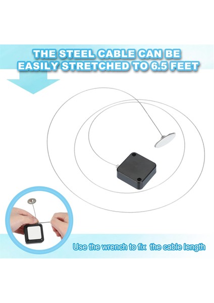 5 Ft Geri Çekilebilir Uzaktan Kumanda Bağlantısı, Çift Taraflı Yapışkan ve Vidalı 2 Paket Güvenlik Kablosu Askı Kilidi (Yurt Dışından) indirimleri